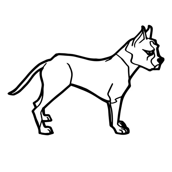 Ilustración de dibujos animados de perro divertido para colorear libro — Archivo Imágenes Vectoriales