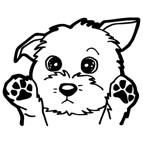 Cartoon illustratie van grappige hond voor kleuren boek — Stockvector