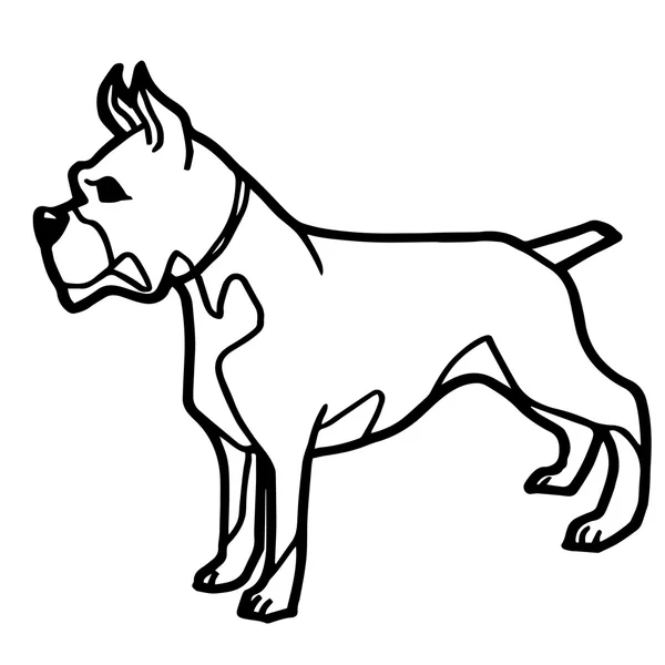 만화 그림 색칠에 대 한 재미 있는 개 — 스톡 벡터