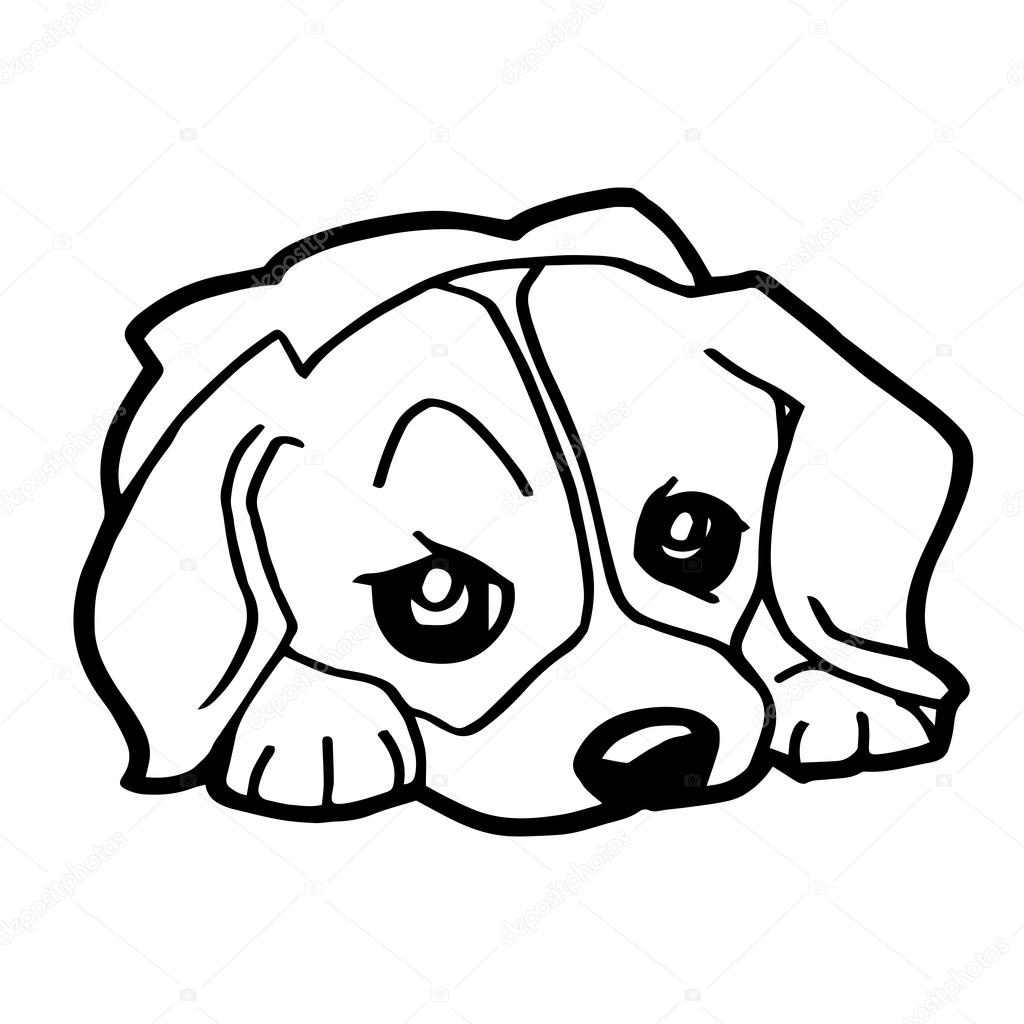 Kreslený obrázek legrační psa omalovánky Stock Vector od © attaphongw ...