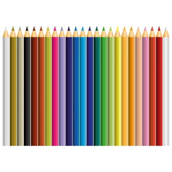 24 vecteur crayon couleur — Image vectorielle