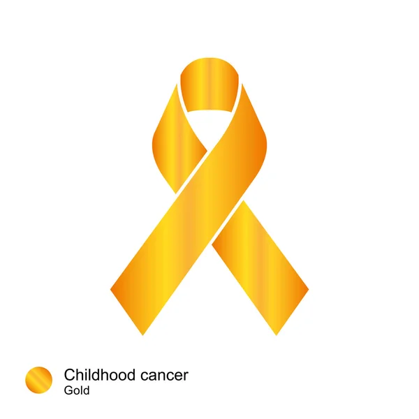 Enfant cancer ruban vecteur — Image vectorielle