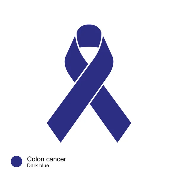 Cáncer de colon cinta vector — Vector de stock