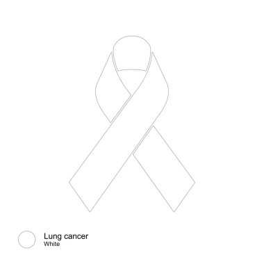 akciğer kanseri şerit vektör
