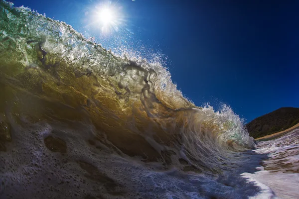 Rip Curl Big Ocean Bright Surfing Wave — Stock Photo, Image