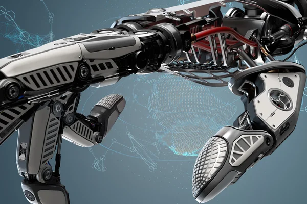 Mecanismo de brazo robótico de primer plano — Foto de Stock