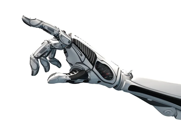 Robot hand wijzen met de wijsvinger — Stockfoto