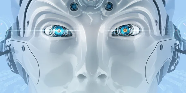 Futuristico volto androide — Foto Stock