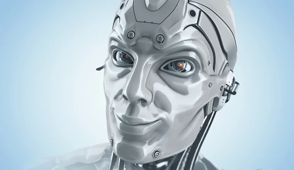 Futuristic High detailed Robot Face — Stock Photo, Image