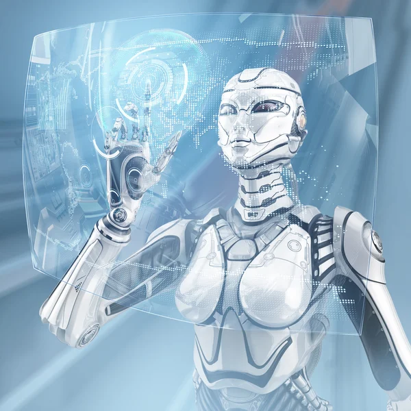 Female high detailed robot — Stock Photo, Image