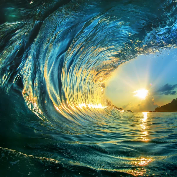 Bela onda de surf oceano — Fotografia de Stock
