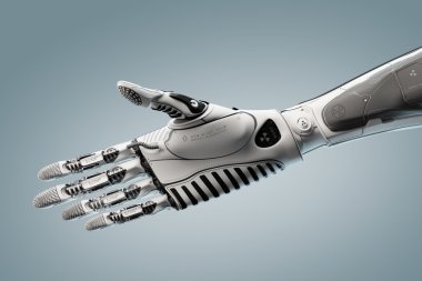 Robotik Kol el sıkışma vermek için hazır