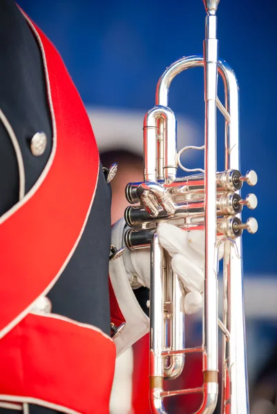 Verschillende instrumenten en details van een muziekband voor HaFaBra — Stockfoto