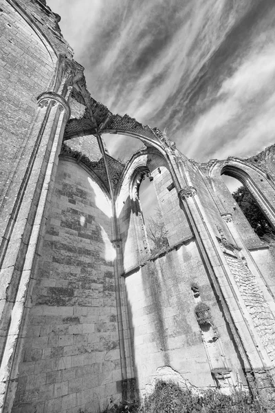 Vecchia chiesa e rovine abbaziali nella Valle della Loira, Francia , — Foto Stock