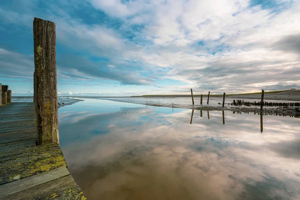 Unutulmuş Eski Liman Teksas Taki Cocksdorp Köyünün Yakınında Unesco Wadden — Stok fotoğraf