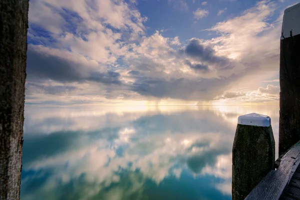 Unesco Wadden Sea Nature Park Its Endless Views Beautiful Cloudy — Stock Photo, Image