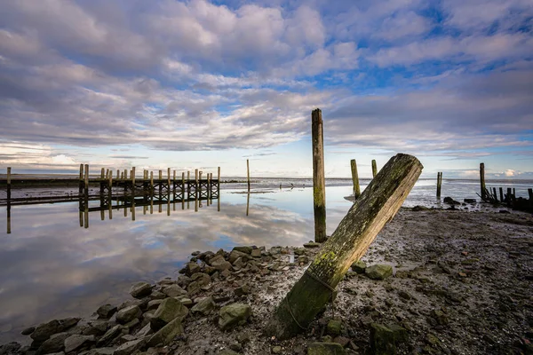 Unutulmuş Eski Liman Teksas Taki Cocksdorp Köyünün Yakınında Unesco Wadden — Stok fotoğraf