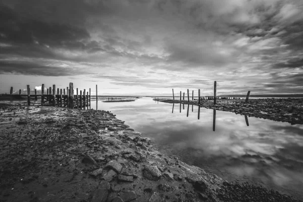 Este Antigo Porto Esquecido Está Localizado Perto Aldeia Cocksdorp Texel — Fotografia de Stock