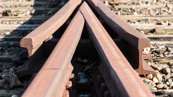 Detail from a old Railway swith track — Stock Photo, Image