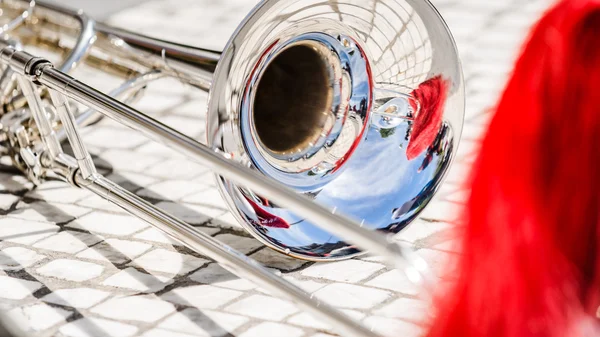 Gegevens uit een showband, fanfare onze trommelkorps — Stockfoto