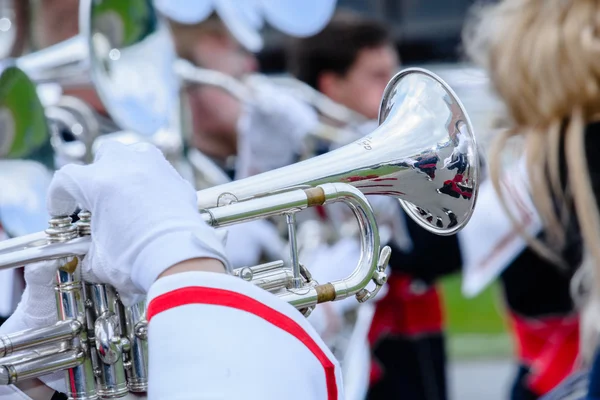 Gegevens uit een showband, fanfare onze trommelkorps — Stockfoto