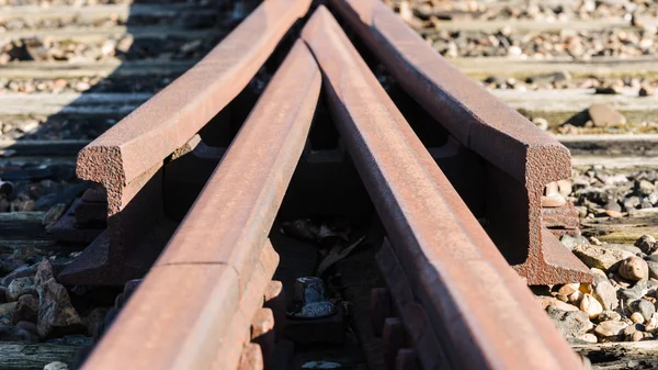 Detalle de una antigua vía ferroviaria —  Fotos de Stock