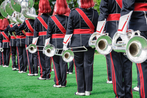 Windband or Brass Band performing in uniform