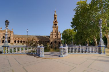 İspanyolca kare Sevilla, Plaza de Espana, İspanya
