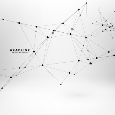 Noktalar ve çizgilerle soyut arkaplan