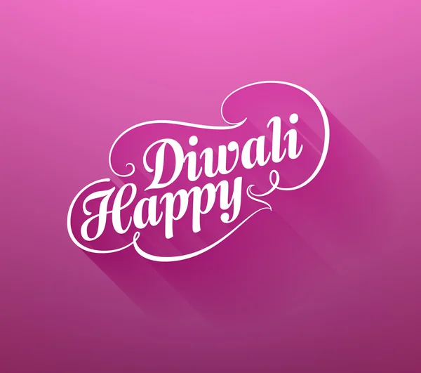 Etiqueta tipográfica Happy Diwali — Vector de stock