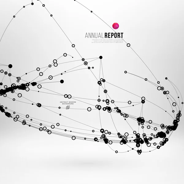 Abstrakter Hintergrund mit Punkten und Linien — Stockvektor