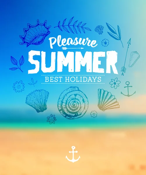 Set of Summer Elements — Stock Vector