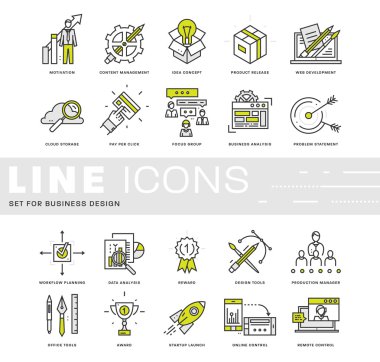 ince çizgi Icons set