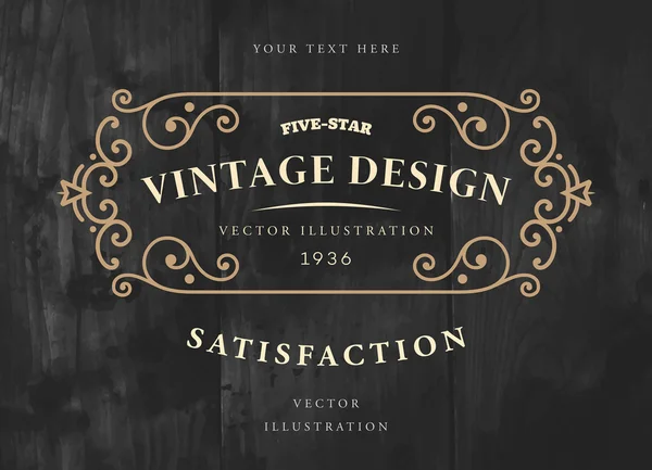 Elegant Vintage Frame — Stock Vector