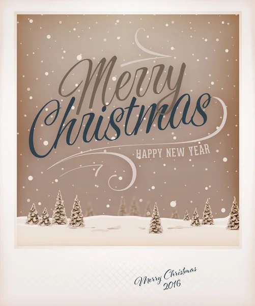 Tarjeta de felicitación de Navidad en color blanco — Vector de stock