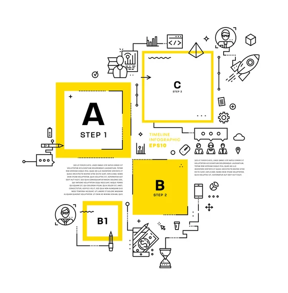 Set van applicatie-ontwikkeling — Stockvector