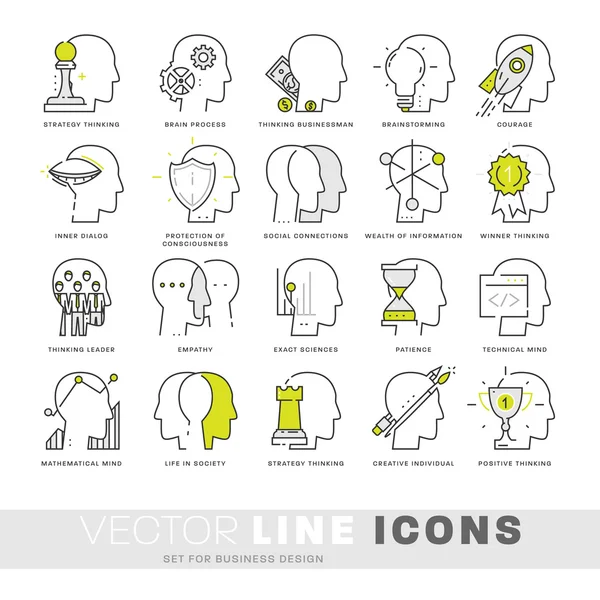 Conjunto de iconos de línea delgada — Vector de stock