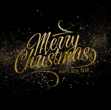 Altın Kıvılcımlar ile Noel kartı