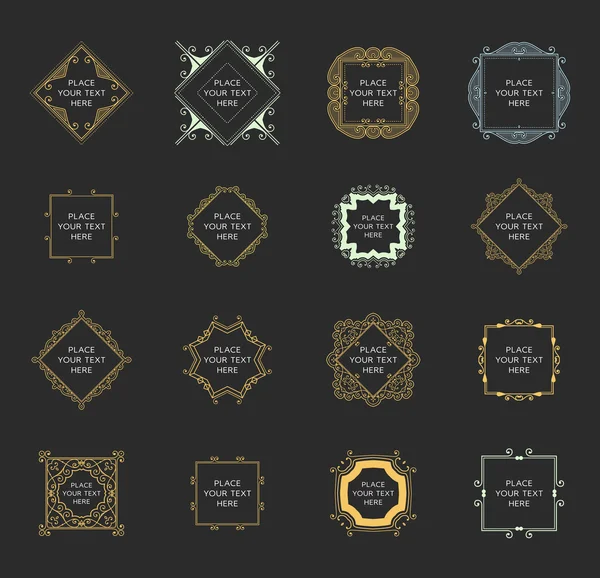 Set of Vintage Decorative Elements — Stock Vector