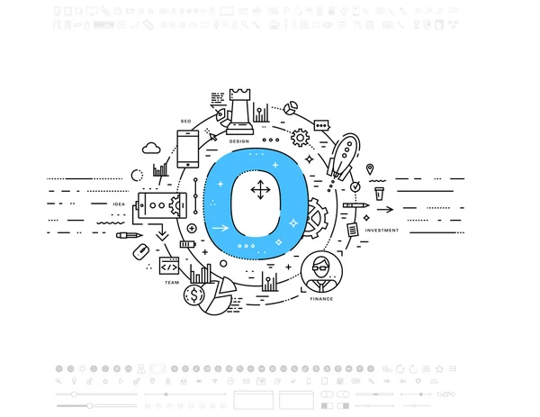 Alfabet alfabet o — Stockvector