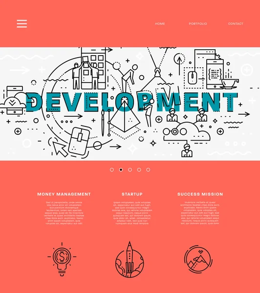Sayfa Web sitesi tasarım — Stok Vektör