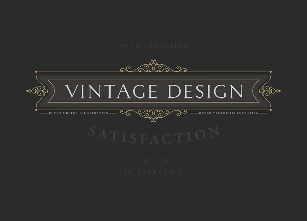 Marco vintage elegante — Vector de stock