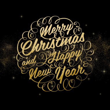 Altın Kıvılcımlar ile Noel kartı