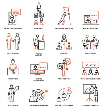 ince çizgi Icons set