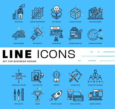 ince çizgi Icons set
