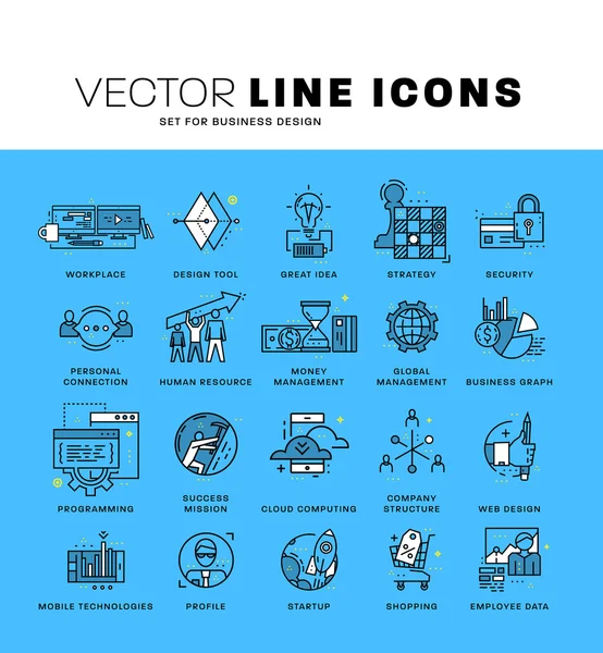 Icônes de ligne mince ensemble — Image vectorielle