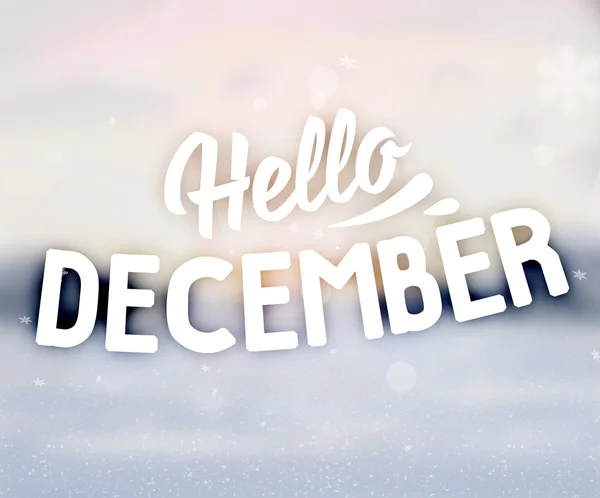 Hello december lettering — Stock Vector