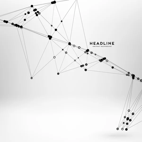 Sfondo astratto con punti e linee — Vettoriale Stock