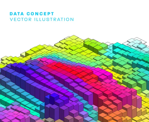 Rejilla de ciberespacio 3D abstracta — Vector de stock