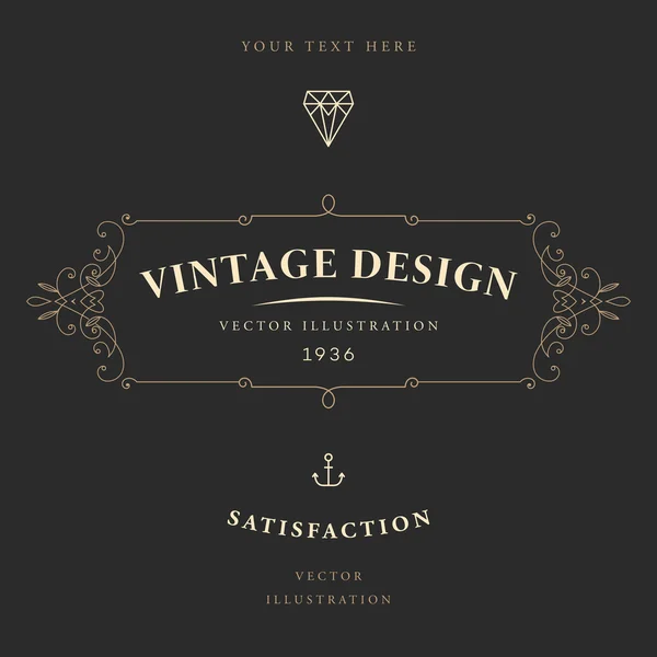 Elegante cornice vintage — Vettoriale Stock